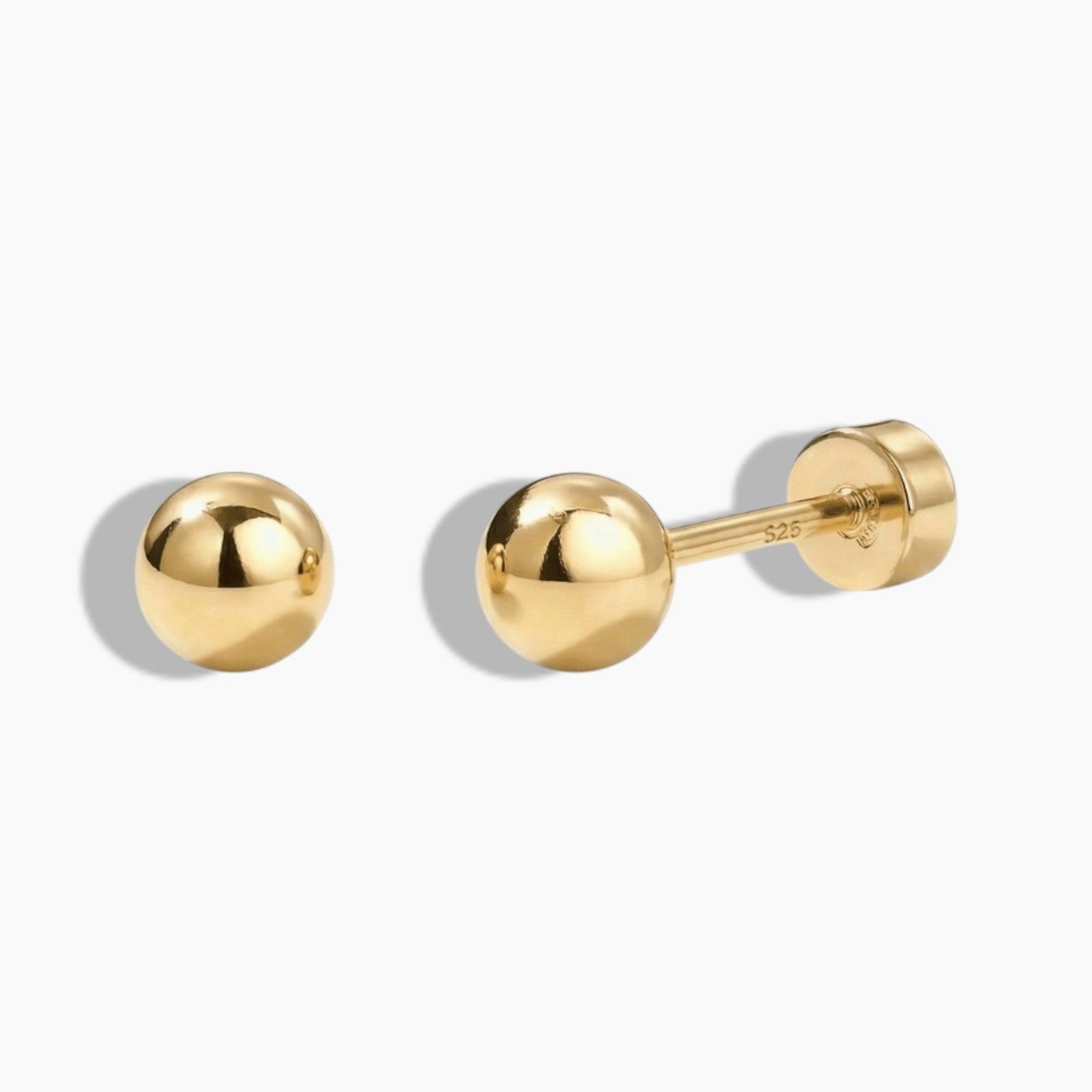 Classic Sphere Flat Back Stud Earrings