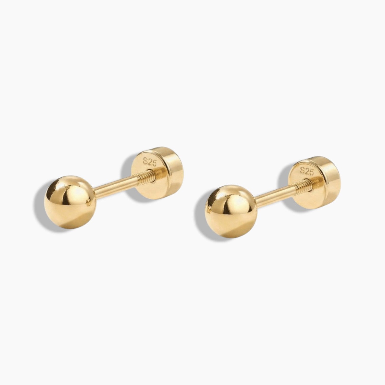 Classic Sphere Flat Back Stud Earrings