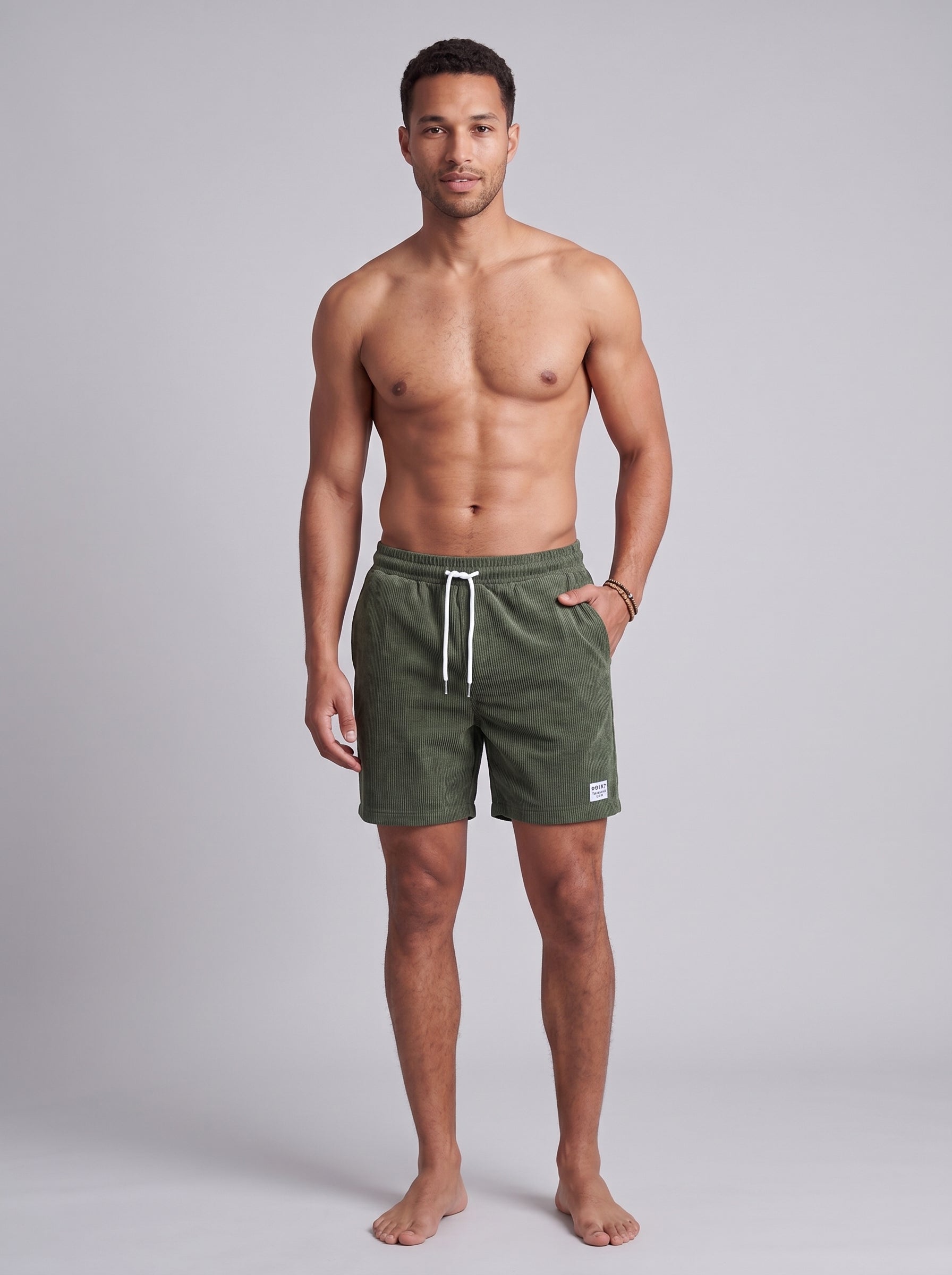 Milo | Casual Corduroy Drawstring Beach Swim Shorts with Side Pockets